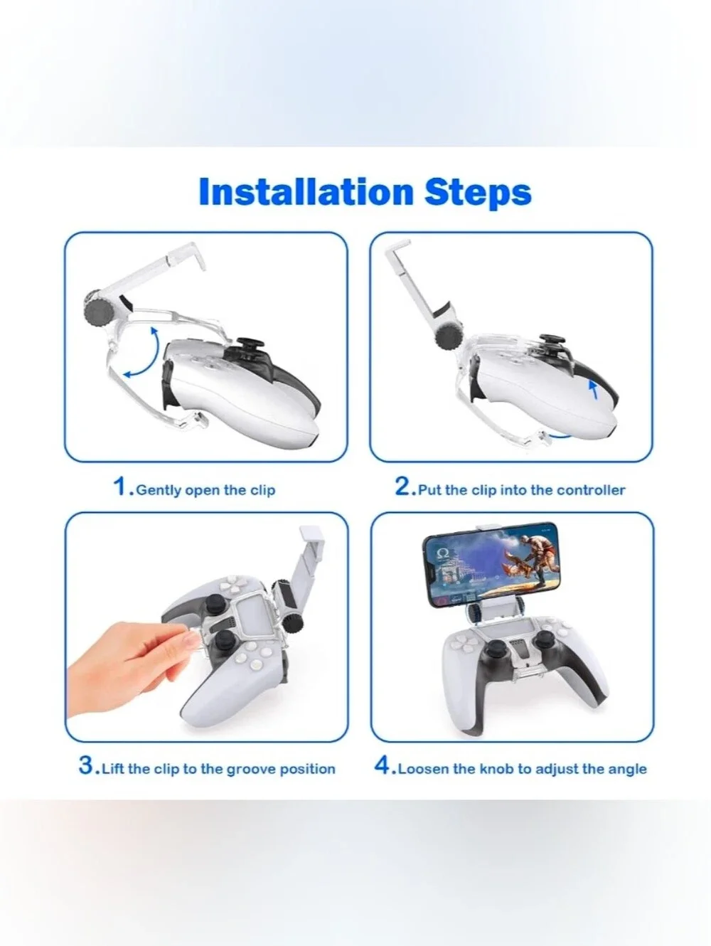 Nexigo Game Controller Mobile Phone Clamp for P-5 Controllers NIB